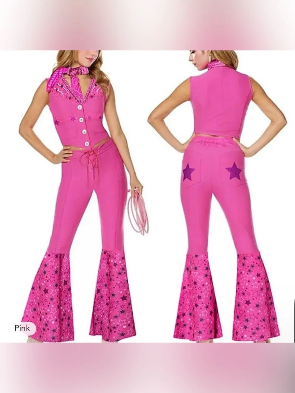 Barbie Western Movie Cowgirl Costume in Pink Size Medium